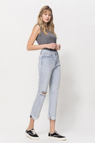 Relaxed Cuffed Straight Jeans *Online Only* - Premium clothing at Lonnys NY - Just $68! Shop Womens clothing now 