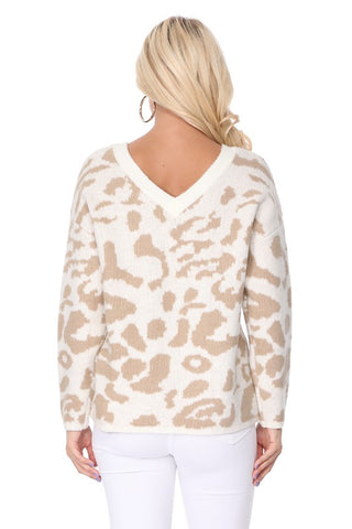 Leopard Pattern Jacquard Sweater *Online Only* - Premium clothing at Lonnys NY - Just $45! Shop Womens clothing now 