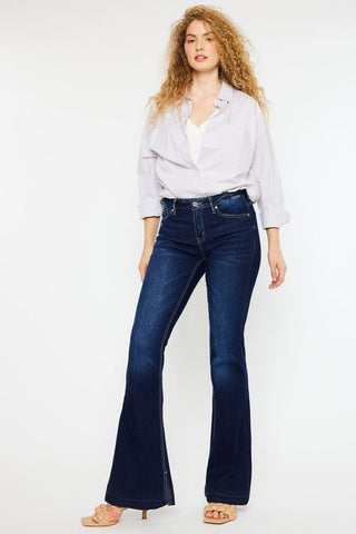 Mid Rise Hem Detail Flare  *Online Only* - Premium  at Lonnys NY - Just $90! Shop Womens clothing now 