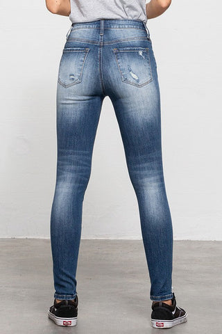 MID-RISE PREMIUM BODY DISTRESSED ANKLE SKINNY *Online Only* - Premium  at Lonnys NY - Just $84! Shop Womens clothing now 