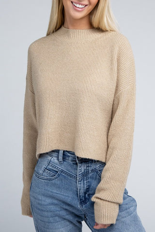 Mock Neck Sweater *Online Only* - Premium clothing at Lonnys NY - Just $35! Shop Womens clothing now 