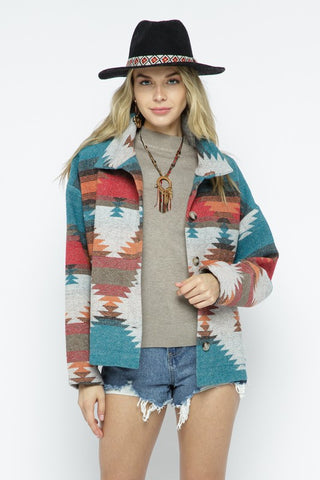 Lightweight Aztec Pattern Jacket *Online Only* - Premium clothing at Lonnys NY - Just $75! Shop Womens clothing now 