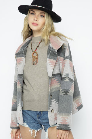 Lightweight Aztec Pattern Jacket *Online Only* - Premium clothing at Lonnys NY - Just $75! Shop Womens clothing now 