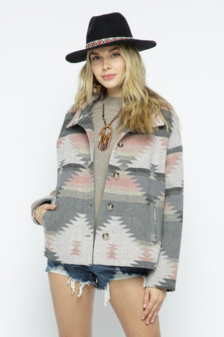 Lightweight Aztec Pattern Jacket *Online Only* - Premium clothing at Lonnys NY - Just $75! Shop Womens clothing now 