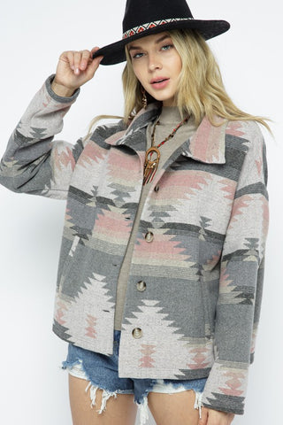 Lightweight Aztec Pattern Jacket *Online Only* - Premium clothing at Lonnys NY - Just $75! Shop Womens clothing now 