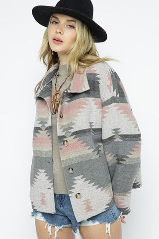 Lightweight Aztec Pattern Jacket *Online Only* - Premium clothing at Lonnys NY - Just $75! Shop Womens clothing now 