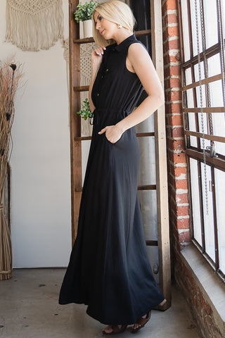 Button Down Maxi Dress *Online Only* - Premium dresses at Lonnys NY - Just $75! Shop Womens clothing now 