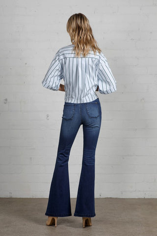 High Rise Wider Flare Jeans *Online Only* - Premium clothing at Lonnys NY - Just $88! Shop Womens clothing now 