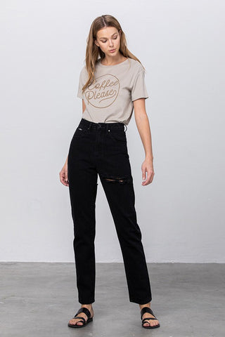 Jadon Ripped Mom Jeans *Online Only* - Premium clothing at Lonnys NY - Just $65! Shop Womens clothing now 