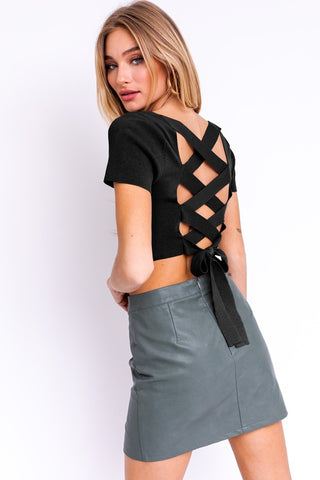 Criss Cross Back Tie Top *Online Only* - Premium clothing at Lonnys NY - Just $43! Shop Womens clothing now 