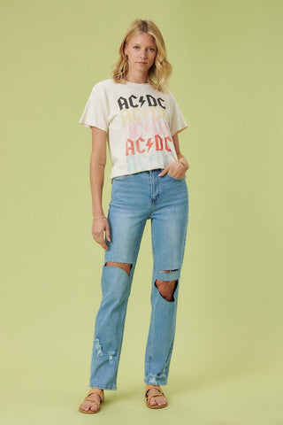 High Rise Distressed Wide Leg Jeans *Online Only* - Premium  from Vibrant M.i.U - Just $90! Shop now 
