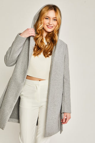 Fleece Belted Hoodie Coat *Online Only* - Premium clothing at Lonnys NY - Just $51! Shop Womens clothing now 