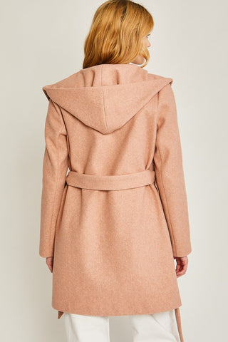 Fleece Belted Hoodie Coat *Online Only* - Premium clothing at Lonnys NY - Just $51! Shop Womens clothing now 