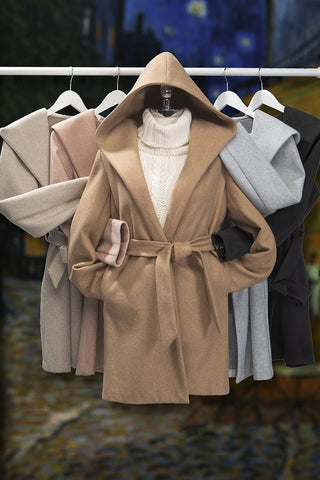 Fleece Belted Hoodie Coat *Online Only* - Premium clothing at Lonnys NY - Just $51! Shop Womens clothing now 