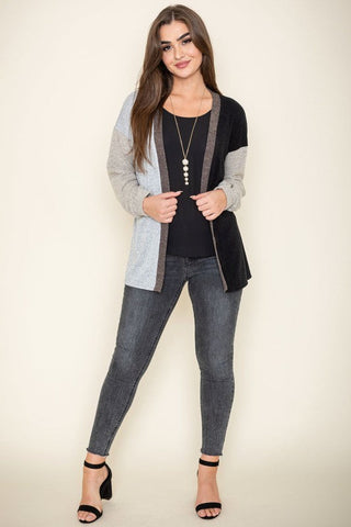 Color Block Knit Cardigan *Online Only* - Premium  at Lonnys NY - Just $75! Shop Womens clothing now 