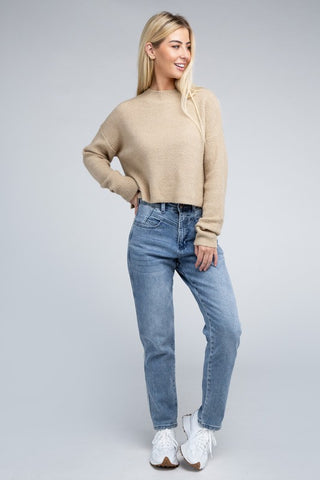 Mock Neck Sweater *Online Only* - Premium clothing at Lonnys NY - Just $35! Shop Womens clothing now 