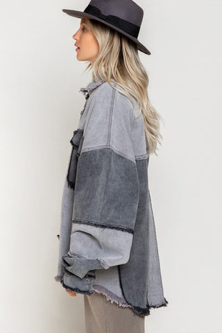 Colorblock Oversized Jacket *Online Only* - Premium  at Lonnys NY - Just $100! Shop Womens clothing now 