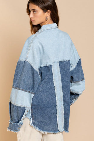 Colorblock Oversized Jacket *Online Only* - Premium  at Lonnys NY - Just $100! Shop Womens clothing now 