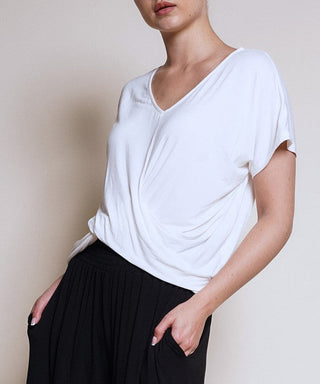 BAMBOO TWIST FRONT DOLMAN TOP * Online Only* - Premium  at Lonnys NY - Just $87.75! Shop Womens clothing now 