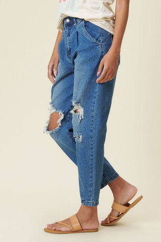 Distressed Slouchy Jean *Online Only* - Premium  at Lonnys NY - Just $90! Shop Womens clothing now 