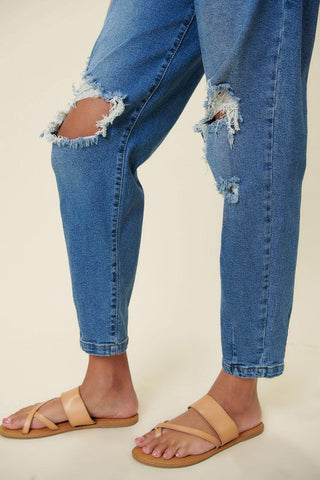 Distressed Slouchy Jean *Online Only* - Premium  at Lonnys NY - Just $90! Shop Womens clothing now 