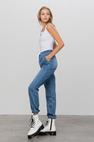 HIGH RISE PREMIUM JOGGER PANTS - Premium  at Lonnys NY - Just $75! Shop Womens clothing now 