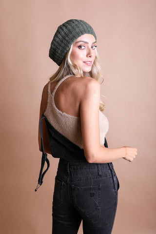 Boucle Rib Knit Beret *Online Only* - Premium  from Leto Accessories - Just $25! Shop now 
