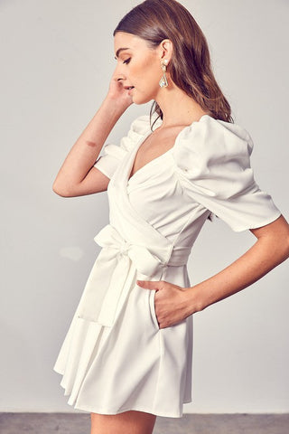 Wrap Front Side Tie Romper  *Online Only* - Premium  from Do + Be Collection - Just $59.80! Shop now 