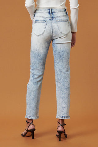 High Rise Distressed Straight Leg Jeans *Online Only* - Premium clothing at Lonnys NY - Just $75! Shop Womens clothing now 