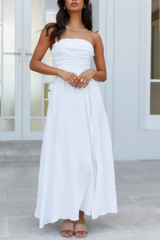 Ruched Off-Shoulder Maxi Dress  *Online Only* - Premium  at Lonnys NY - Just $90! Shop Womens clothing now 