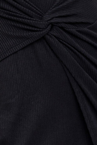 Sleeveless Twist Wrap Rib Midi Dress *Online Only* - Premium  at Lonnys NY - Just $39.88! Shop Womens clothing now 