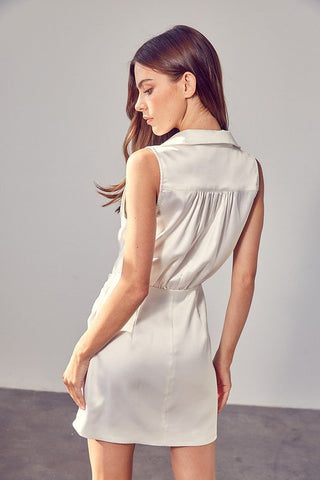 Collar Wrap Dress *Online Only* - Premium  at Lonnys NY - Just $75! Shop Womens clothing now 