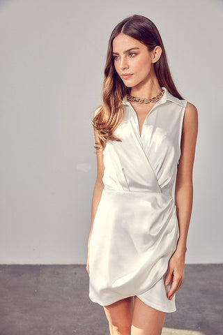 Collar Wrap Dress *Online Only* - Premium  at Lonnys NY - Just $75! Shop Womens clothing now 