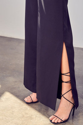 Deep V-Neck Wide Leg Jumpsuit *Online Only* - Premium  from Do + Be Collection - Just $81! Shop now 