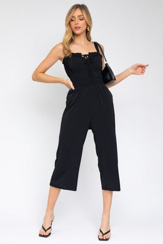 Sleeveless Drawstring Cropped Jumpsuit *Online Only* - Premium  from Gilli - Just $50.88! Shop now 