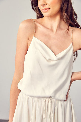Cowl Neck Beaded Strap Dress  *Online Only* - Premium  from Mustard Seed - Just $92! Shop now 