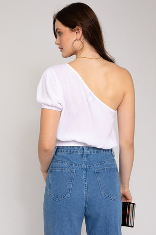 S/S One Shoulder Top - Premium  at Lonnys NY - Just $0! Shop Womens clothing now 