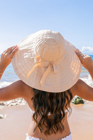 Classic Bow Accent Sunhat Extra Wide Brim *Online Only* - Premium hats at Lonnys NY - Just $30! Shop Womens clothing now 