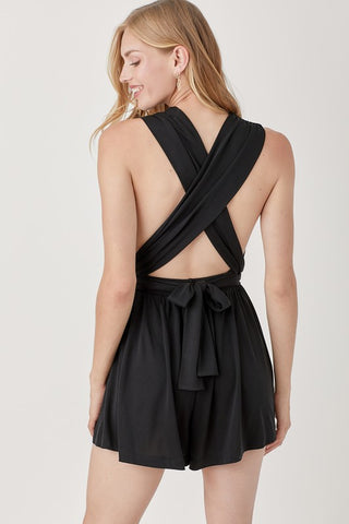 Halter Neck Banded Knit Romper *Online Only* - Premium clothing at Lonnys NY - Just $54! Shop Womens clothing now 