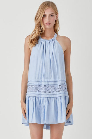 Halter Neck Trim Lace with Folded Detail Dress  *Online Only* - Premium  from Mustard Seed - Just $38.50! Shop now 