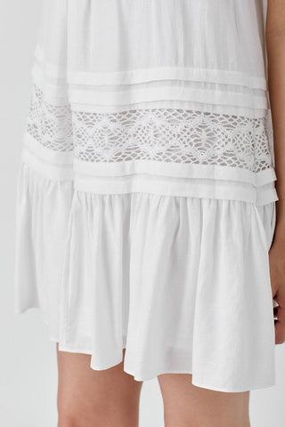 Halter Neck Trim Lace with Folded Detail Dress  *Online Only* - Premium  at Lonnys NY - Just $38.50! Shop Womens clothing now 