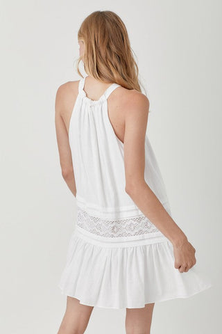 Halter Neck Trim Lace with Folded Detail Dress  *Online Only* - Premium  at Lonnys NY - Just $38.50! Shop Womens clothing now 