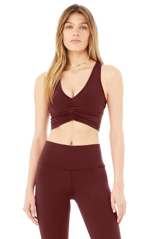 Deep V Drawstring Sports Bra *Online Only* - Premium activewear at Lonnys NY - Just $37.83! Shop Womens clothing now 