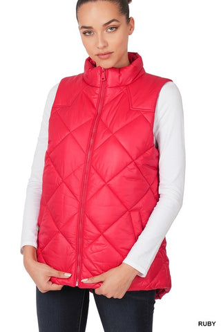 Quilted Vest *Online Only* - Premium clothing at Lonnys NY - Just $42! Shop Womens clothing now 