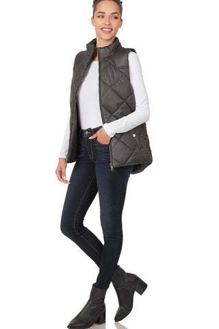 Quilted Vest *Online Only* - Premium clothing at Lonnys NY - Just $42! Shop Womens clothing now 