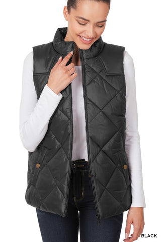 Quilted Vest *Online Only* - Premium clothing at Lonnys NY - Just $42! Shop Womens clothing now 