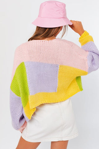Color Block Sweater Cardigan *Online Only* - Premium  at Lonnys NY - Just $75! Shop Womens clothing now 