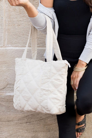 Quilted Tote Bag *Online Only* - Premium clothing at Lonnys NY - Just $48! Shop Womens clothing now 