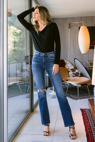 Flying Monkey Stretch High Rise Bootcut*Online Only* - Premium  at Lonnys NY - Just $90! Shop Womens clothing now 