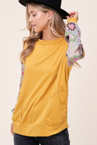 Long Sleeve Floral Top *Online Only* - Premium clothing at Lonnys NY - Just $52! Shop Womens clothing now 